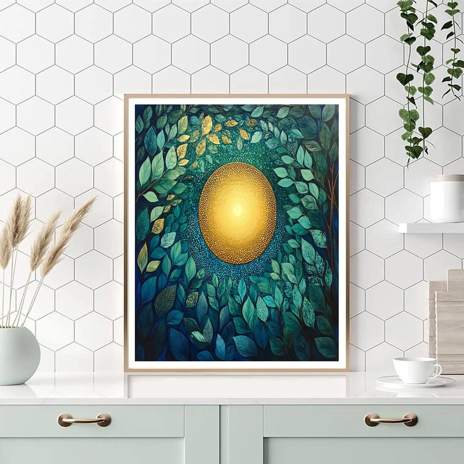 Gustav Klimt Inspired Golden Moonlit Clearing Paint by numbers kits