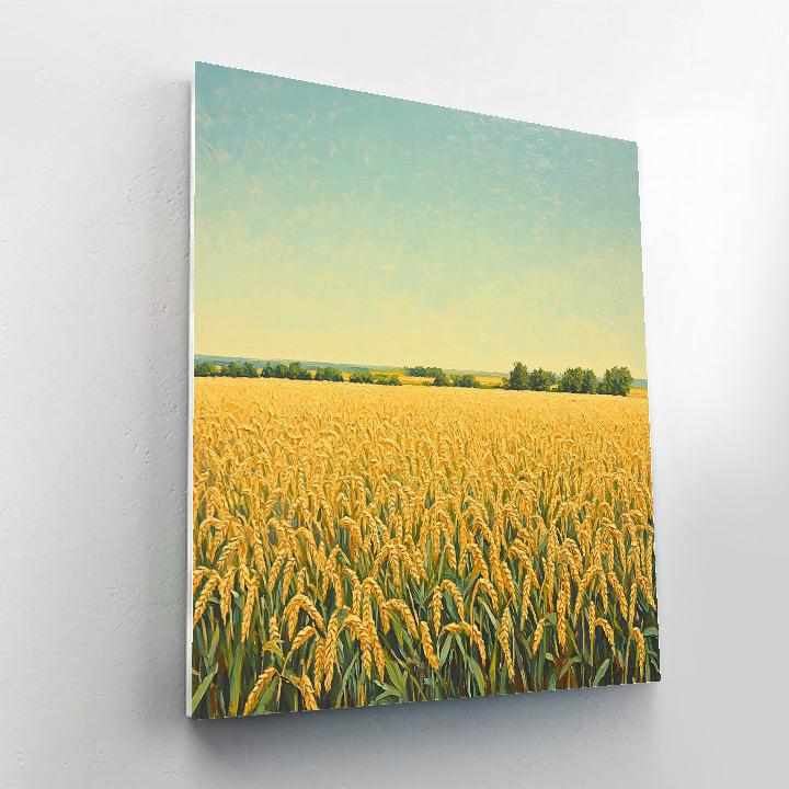 Claude Monet Inspired Wheatfield Under High Sun DIY paint by numbers