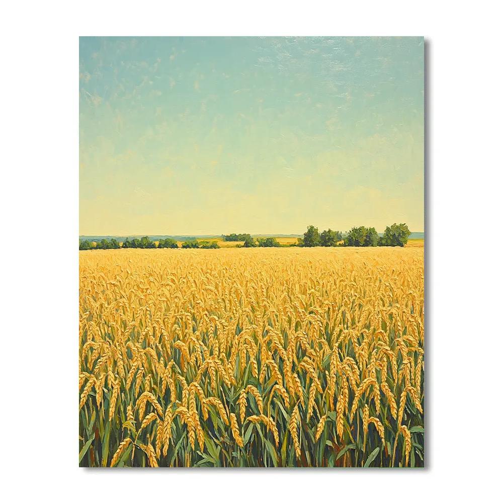 Claude Monet Inspired Wheatfield Under High Sun DIY paint by numbers