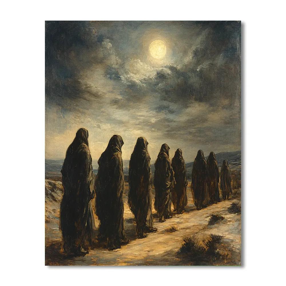 Goya Inspired Mysterious Night Procession painting number kit