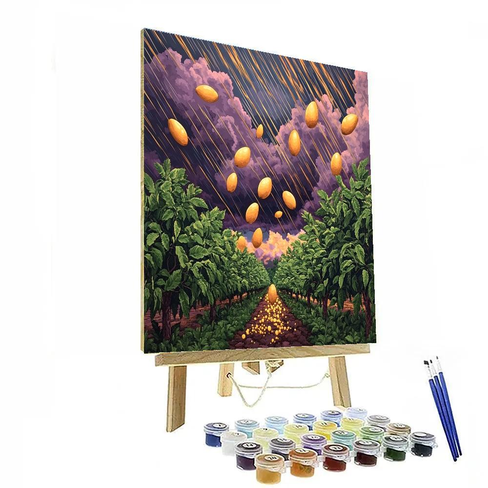 Frida Kahlo Inspired Mango Orchard Storm Painting by numbers kit