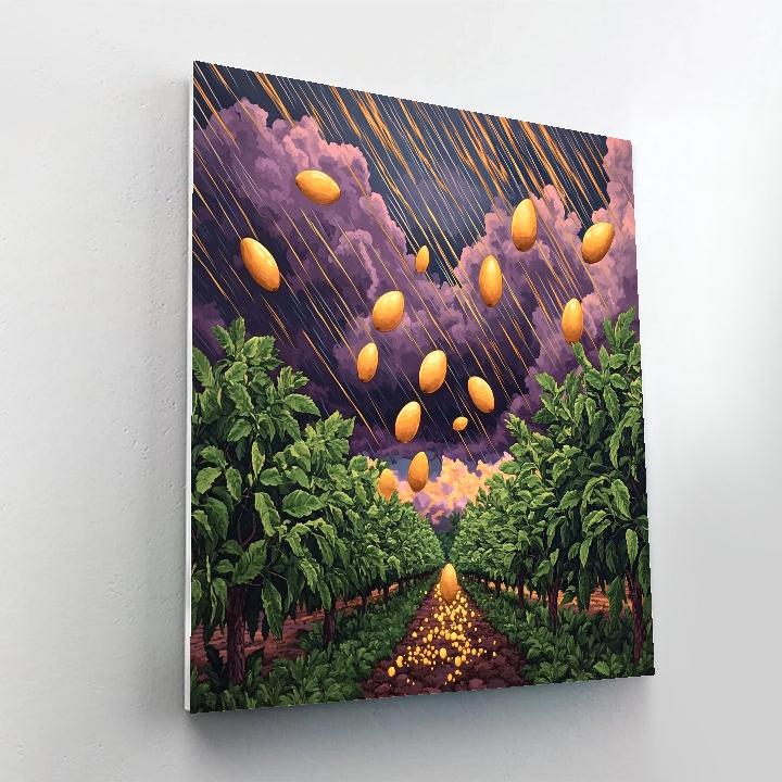 Frida Kahlo Inspired Mango Orchard Storm Painting by numbers kit