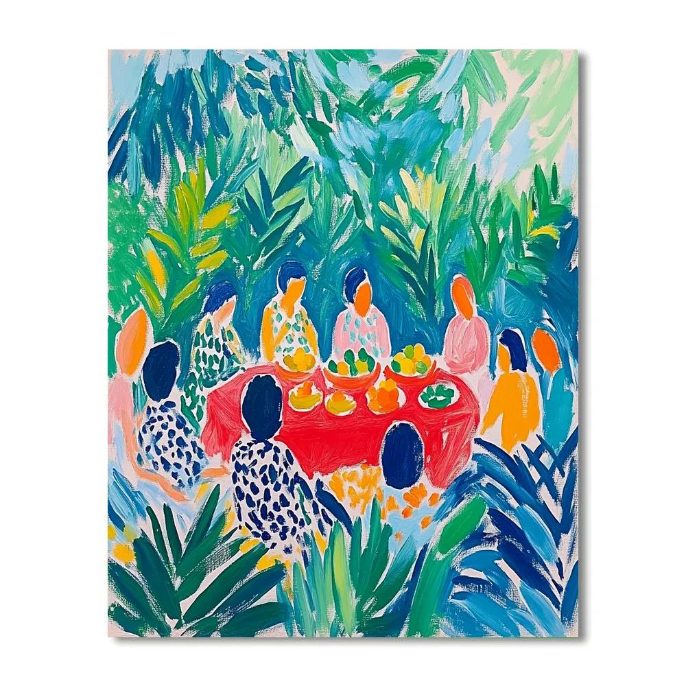 Matisse Inspired Joyful Garden Party Numbered painting kits