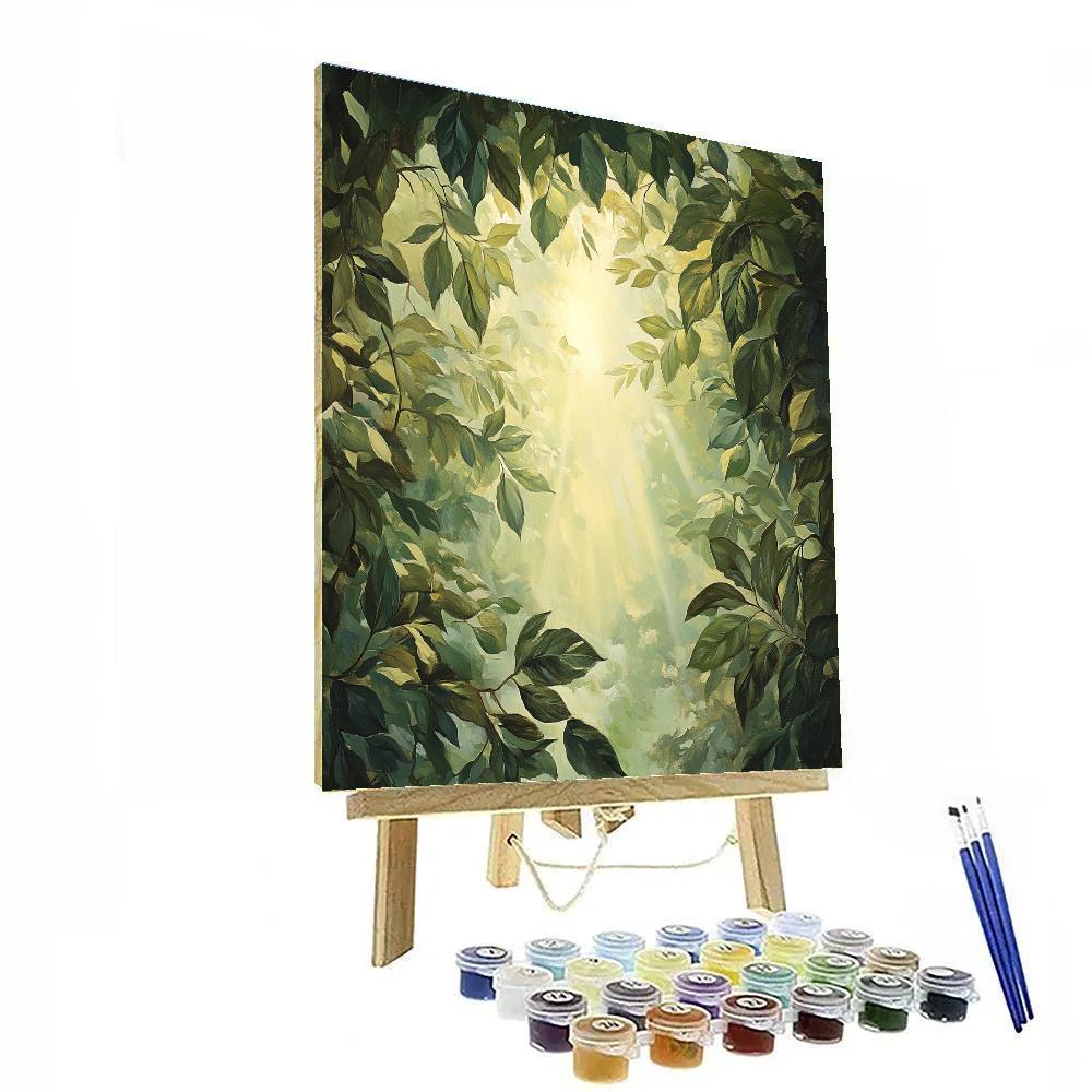 Leonardo Da Vinci Inspired Rainforest Canopy Light Numbered painting kits