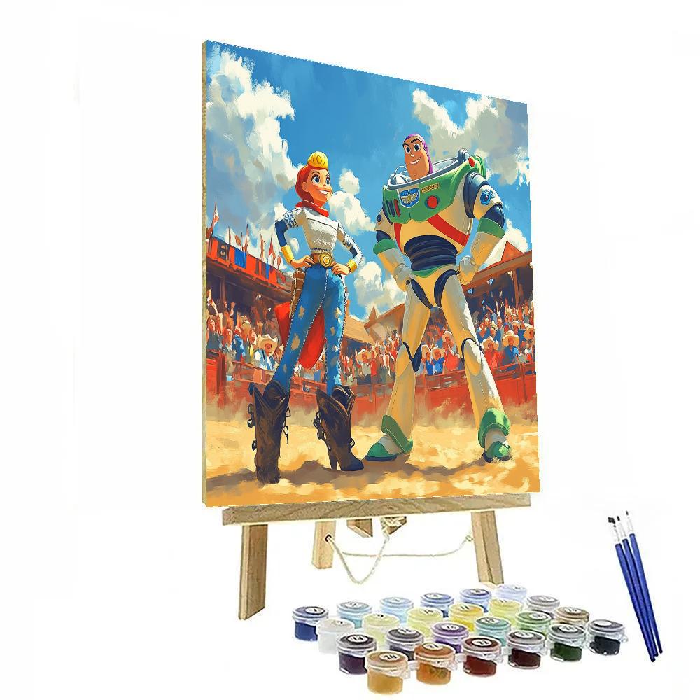 Buzz And Jessie’s Rodeo Showdown Disney Inspired paint by color