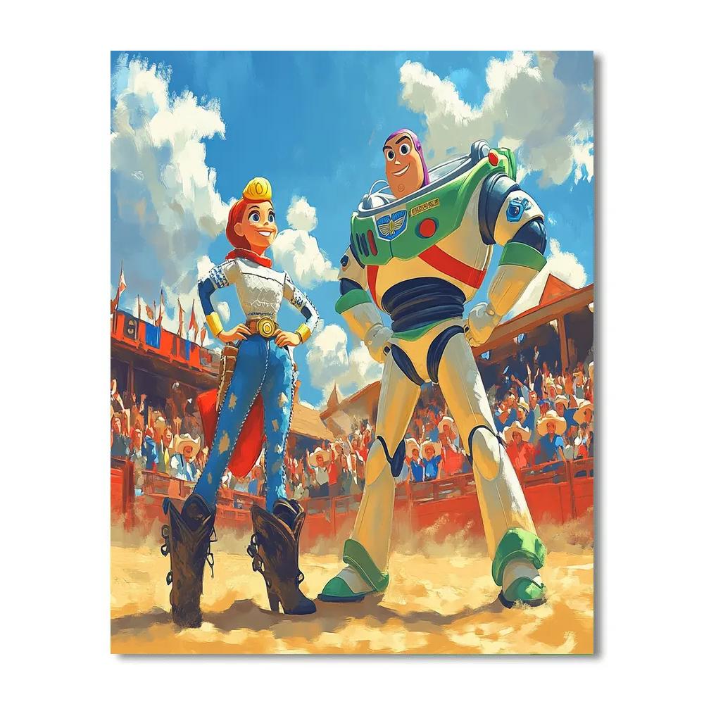 Buzz And Jessie’s Rodeo Showdown Disney Inspired paint by color