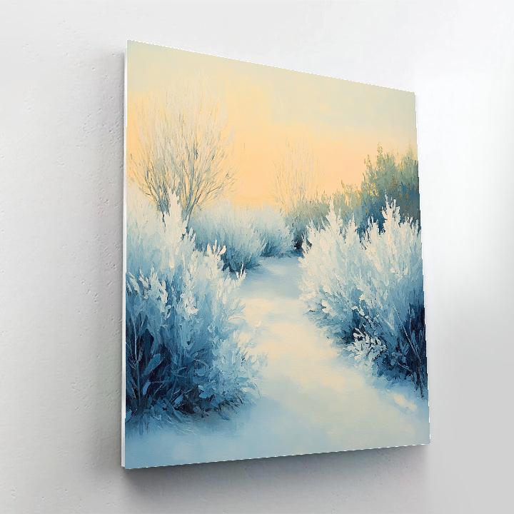 Claude Monet Inspired Frosty Garden At Daybreak Paint by numbers art