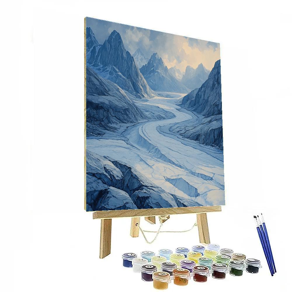 Leonardo Da Vinci Inspired Glacial Valleys DIY paint by numbers