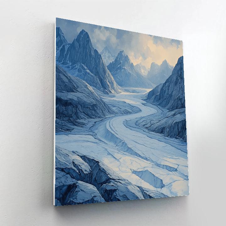 Leonardo Da Vinci Inspired Glacial Valleys DIY paint by numbers