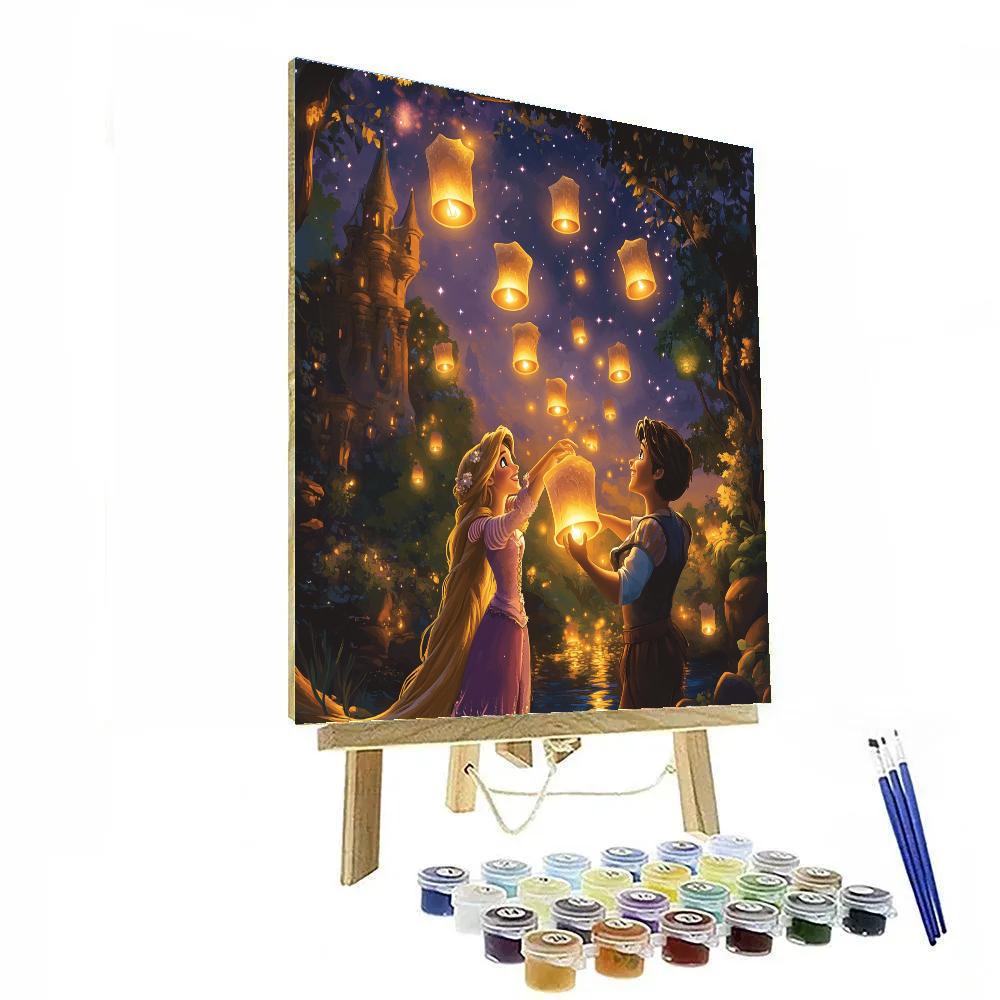 Rapunzel And Pascals Lantern Light Wish Disney Inspired Paint by numbers kits