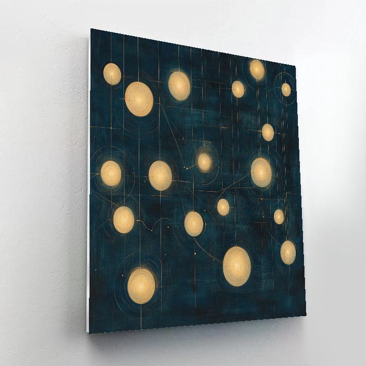 Leonardo Da Vinci Inspired Celestial Orchard Grid Paint by numbers kits