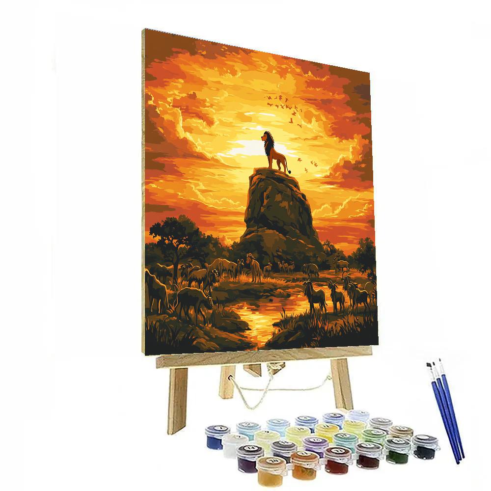Simba’s Pride Rock Sunrise Disney Inspired Paint by numbers kits