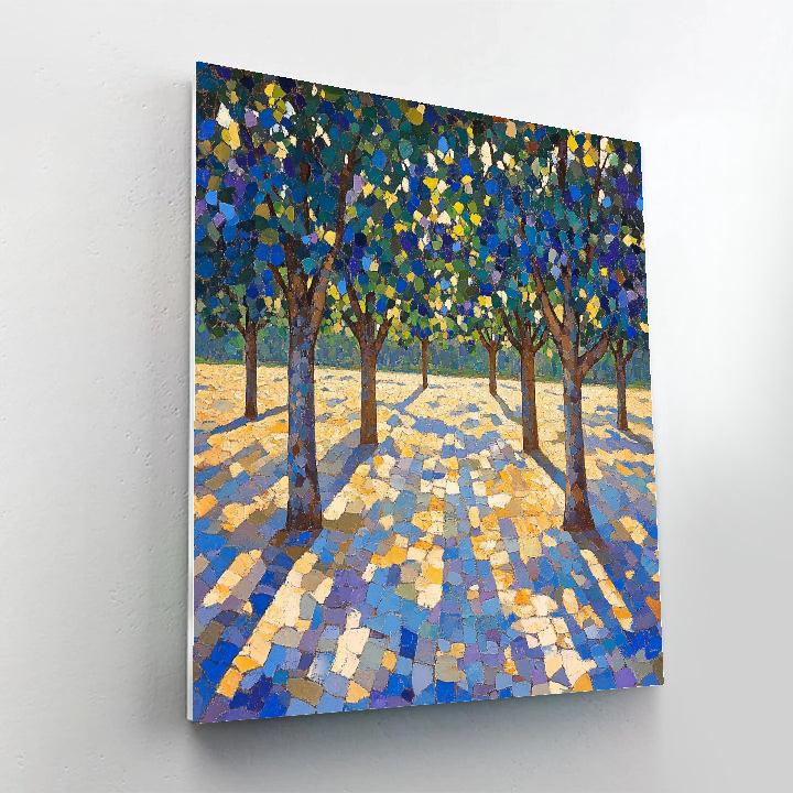 Claude Monet Inspired Orchard Shadows At Noon paint by color