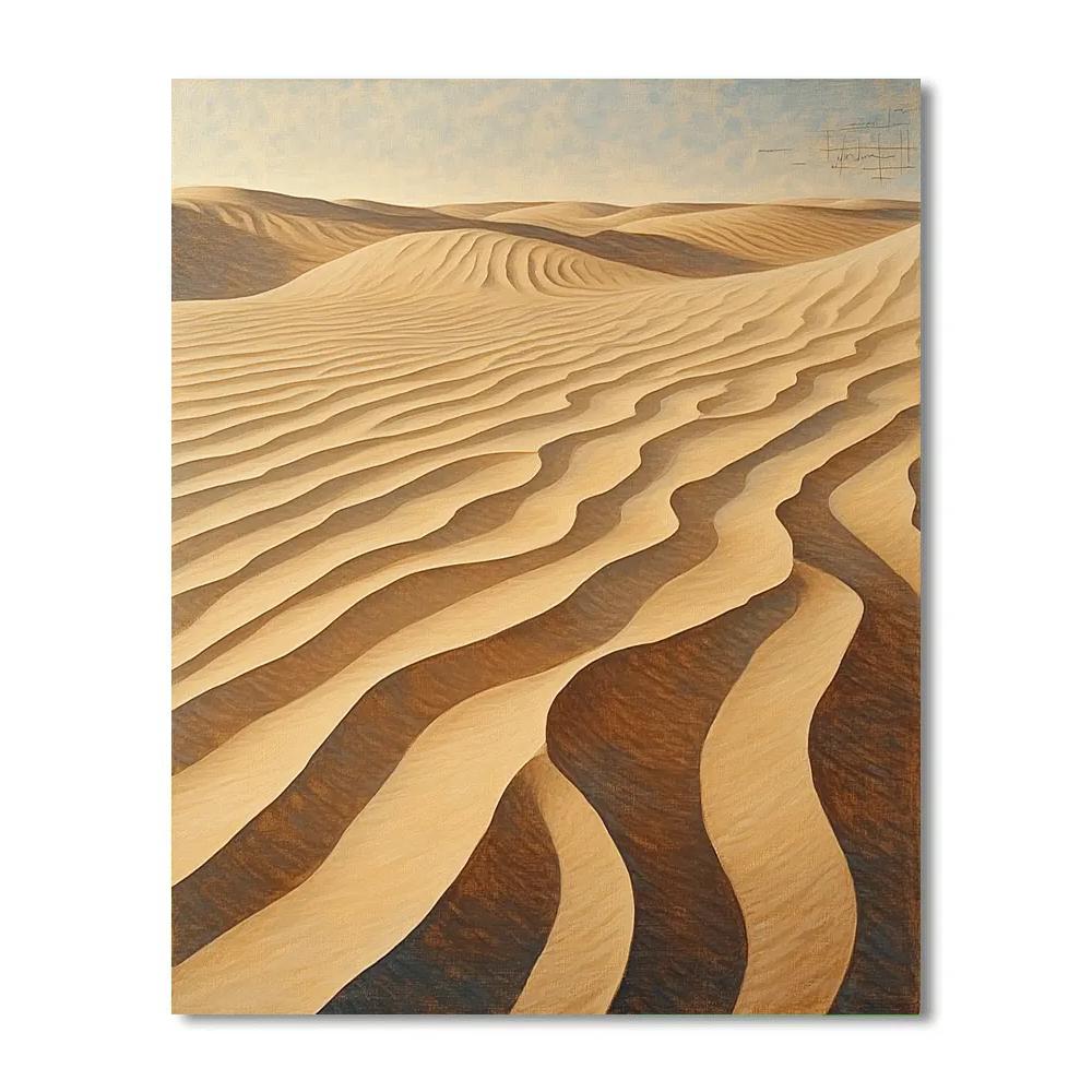 Leonardo Da Vinci Inspired Whispering Sand Ripples paint by number