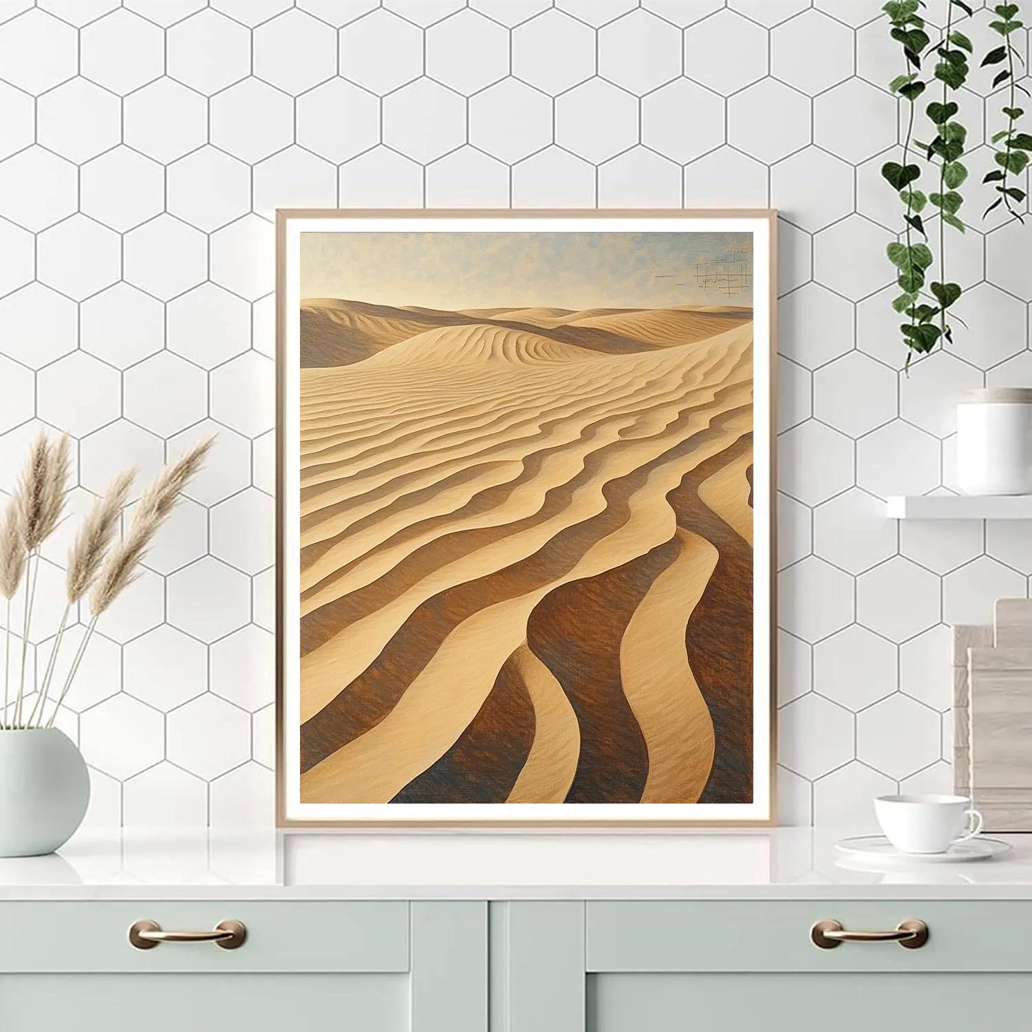 Leonardo Da Vinci Inspired Whispering Sand Ripples paint by number
