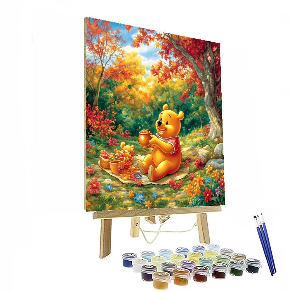 Winnie The Pooh’s Hundred Acre Wood Picnic Disney Inspired paint by number