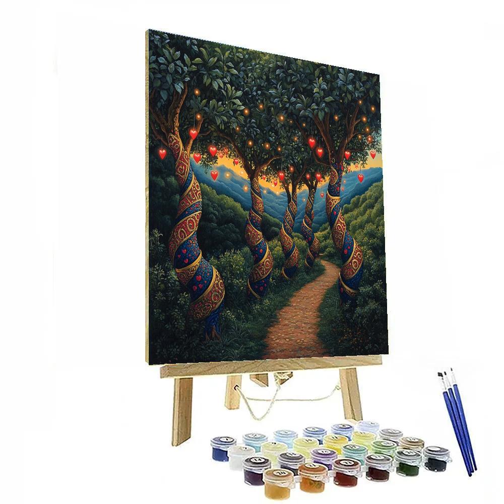 Frida Kahlo Inspired Milagro Orchard Of Wishes paint by color