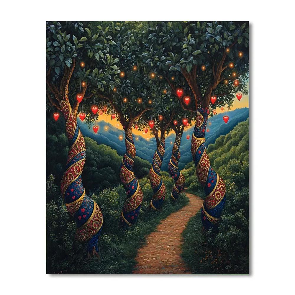 Frida Kahlo Inspired Milagro Orchard Of Wishes paint by color