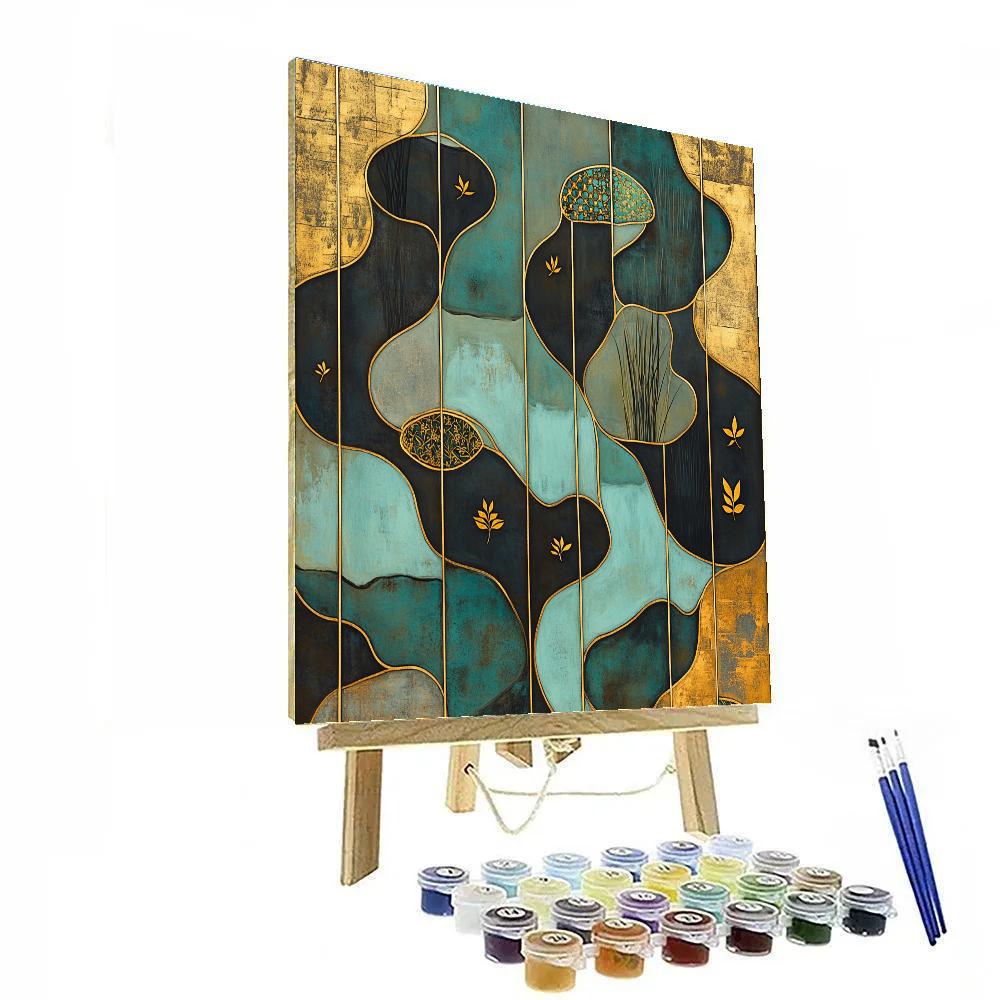 Gustav Klimt Inspired Celestial Mosaic Wetlands Paint by numbers kits