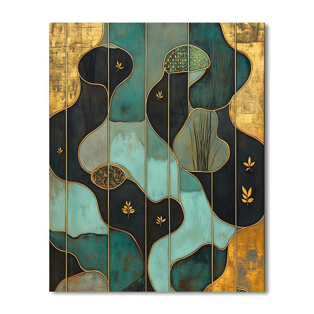 Gustav Klimt Inspired Celestial Mosaic Wetlands Paint by numbers kits