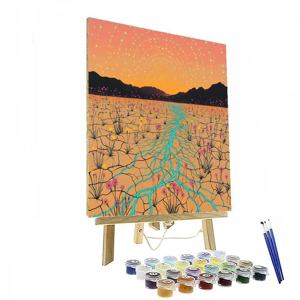 Frida Kahlo Inspired Humming Desert Veins Number painting