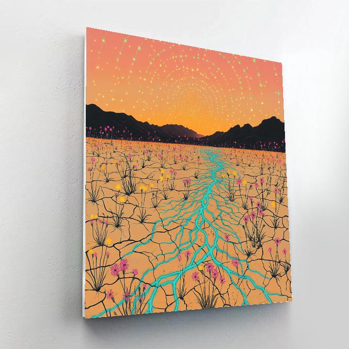 Frida Kahlo Inspired Humming Desert Veins Number painting