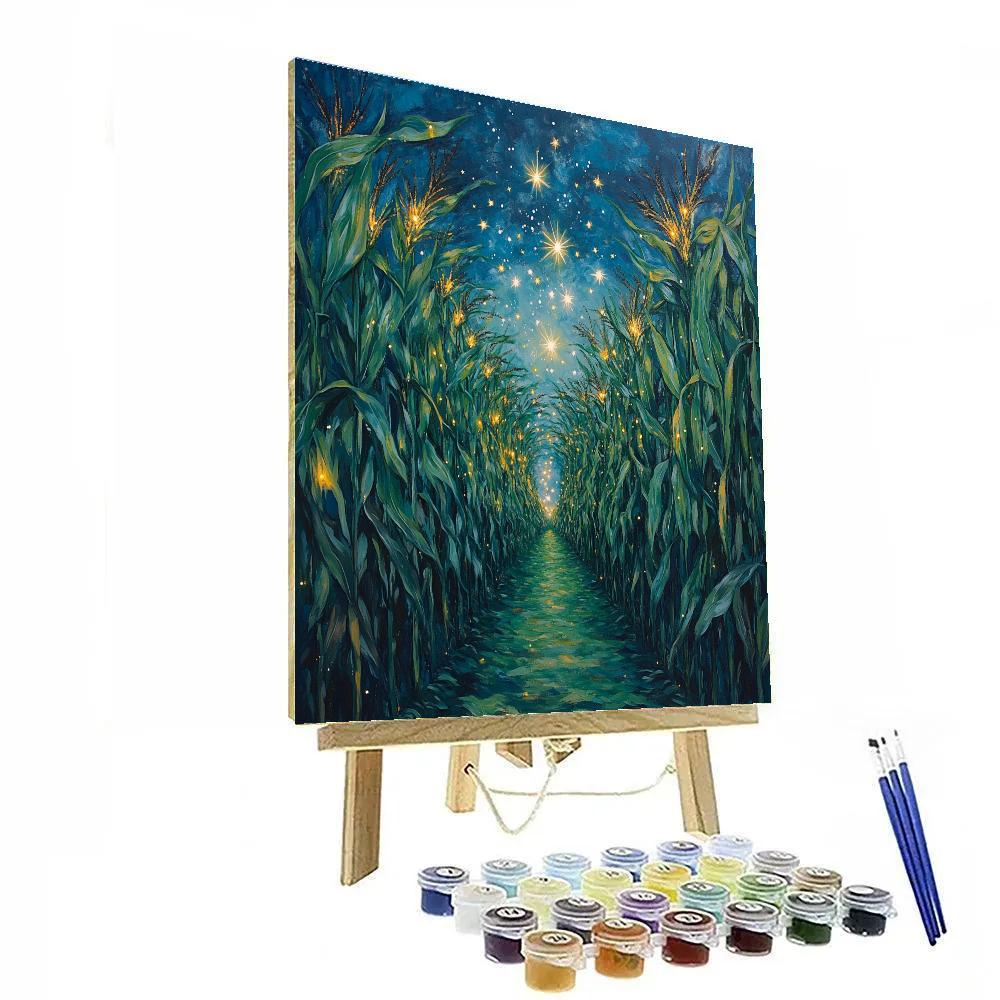 Frida Kahlo Inspired Cornfield Of Celestial Arches Painting by numbers kit