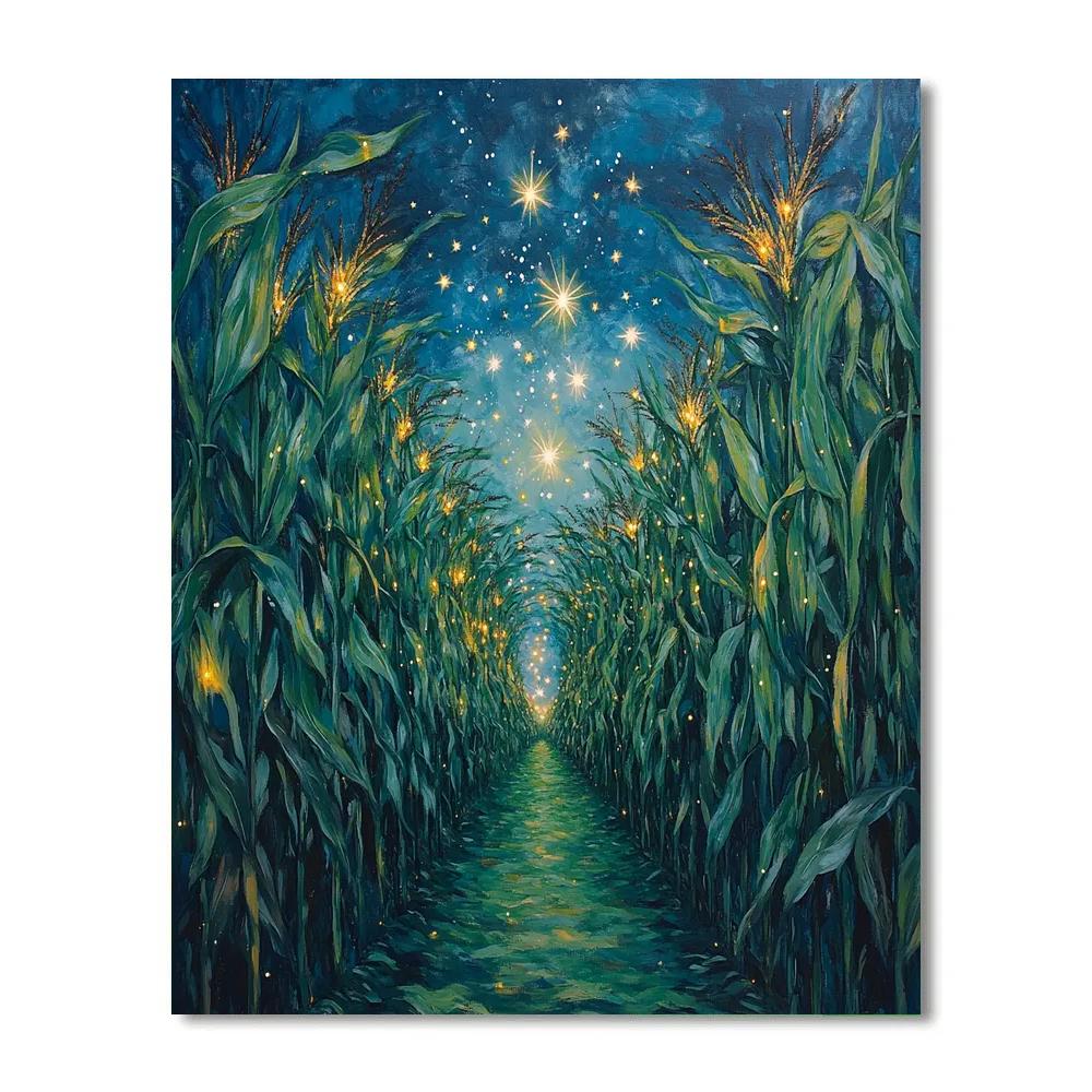 Frida Kahlo Inspired Cornfield Of Celestial Arches Painting by numbers kit