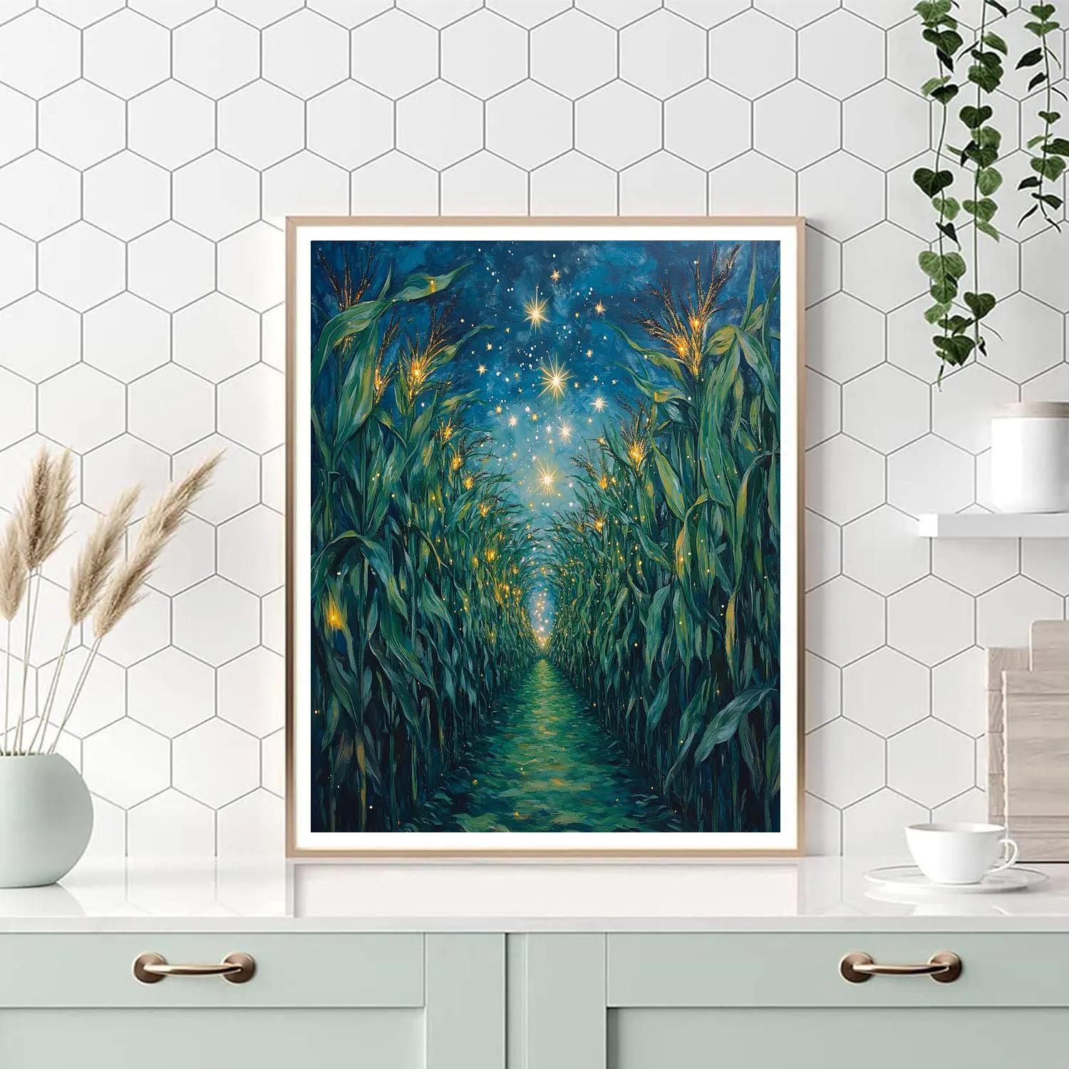 Frida Kahlo Inspired Cornfield Of Celestial Arches Painting by numbers kit