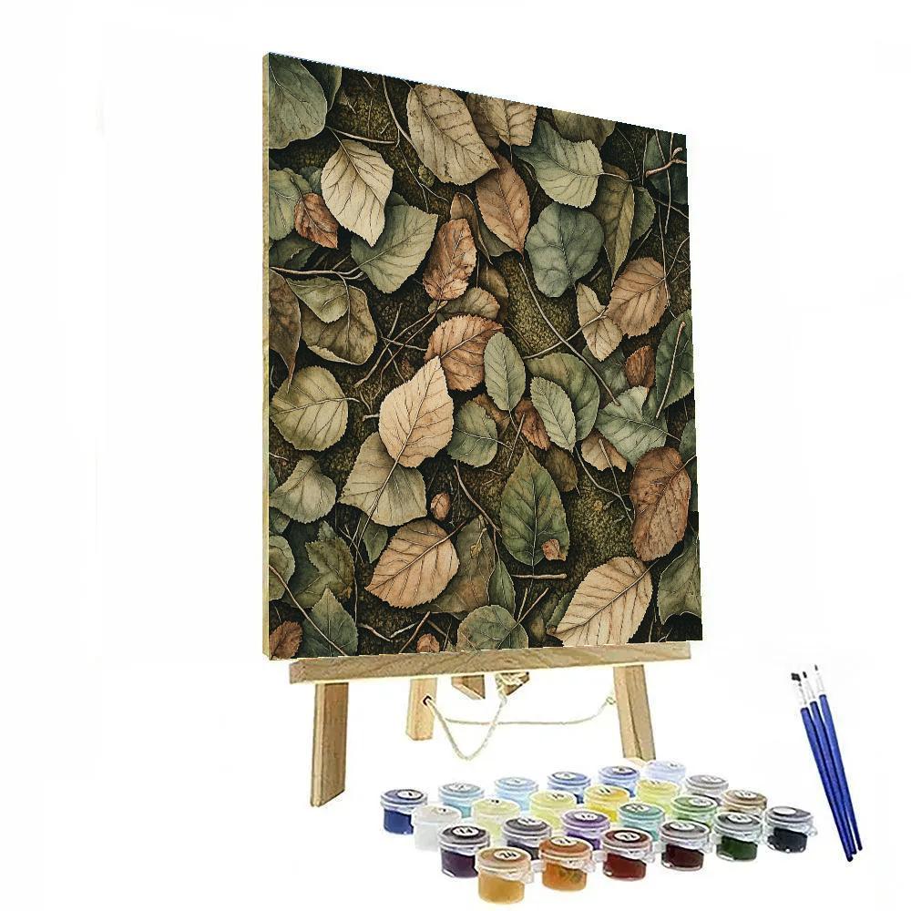 Leonardo Da Vinci Inspired Forest Floor Tapestry paint by color