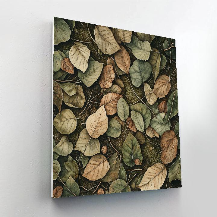 Leonardo Da Vinci Inspired Forest Floor Tapestry paint by color