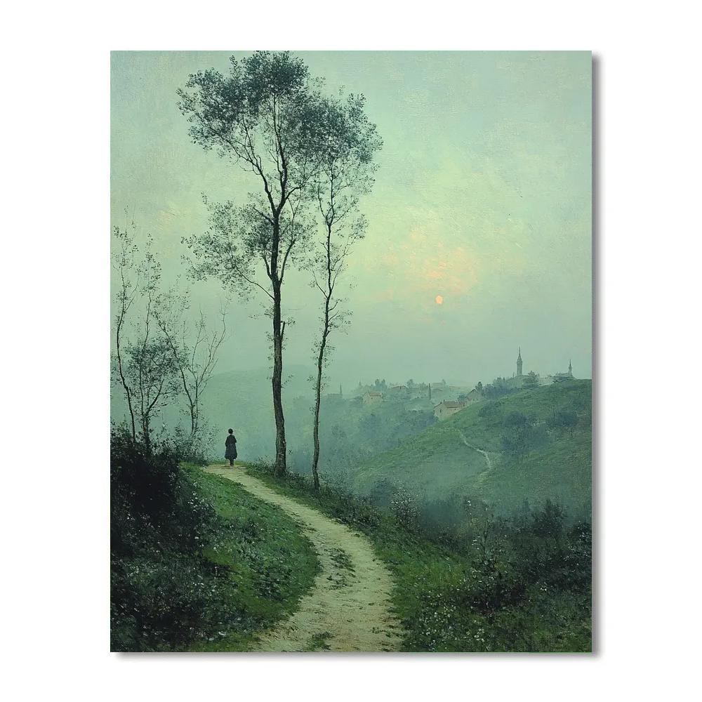 Corot Inspired Morning Countryside Path Painting by numbers kit