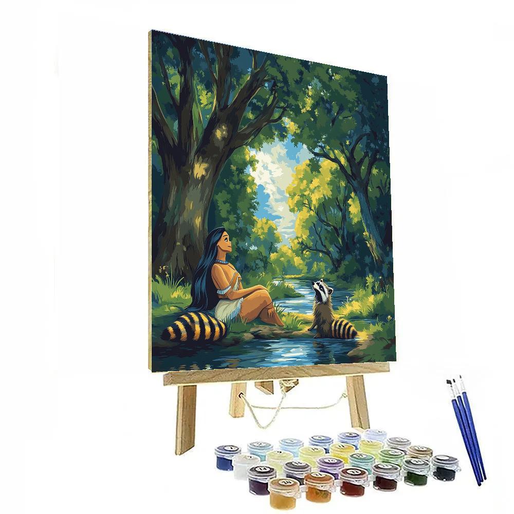 Pocahontas And Meeko’s Forest Friendship Disney Inspired Painting by numbers kit
