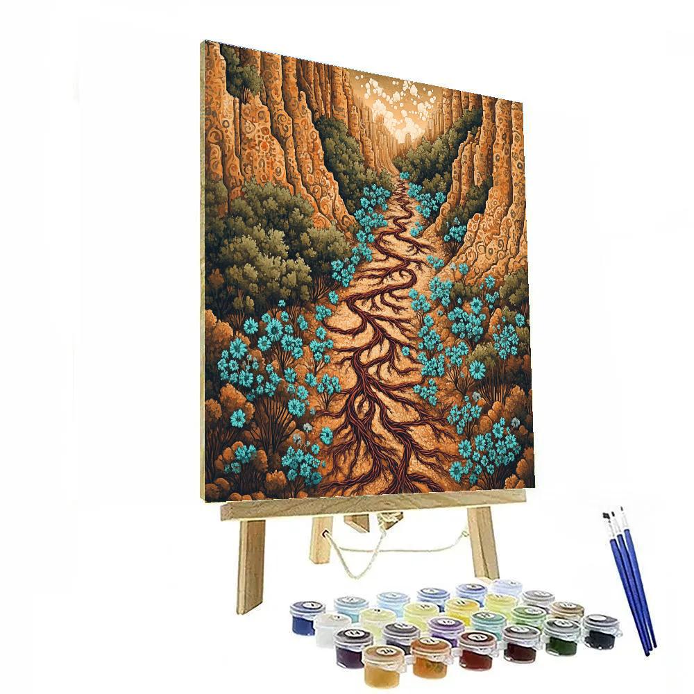 Frida Kahlo Inspired River Of Braided Roots Painting by numbers kit