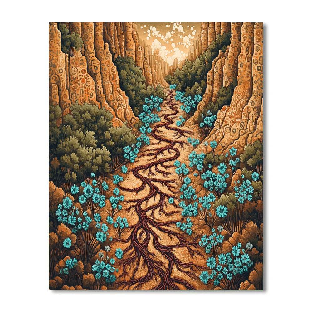 Frida Kahlo Inspired River Of Braided Roots Painting by numbers kit