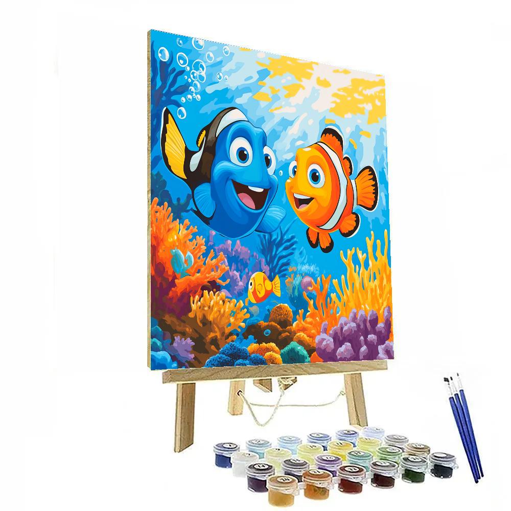 Dory And Nemo’s Ocean Playtime Disney Inspired paint by numbers
