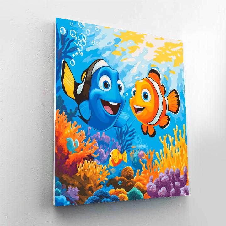Dory And Nemo’s Ocean Playtime Disney Inspired paint by numbers