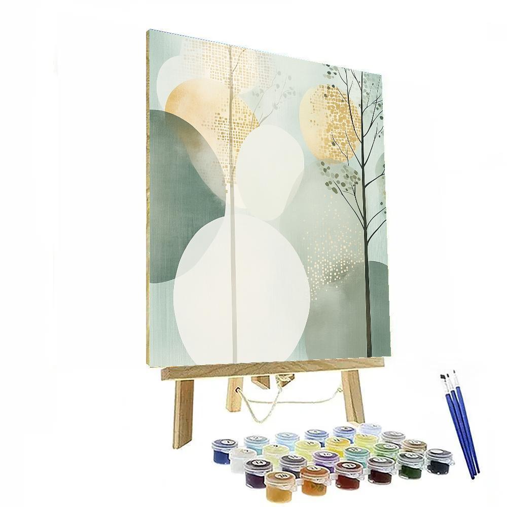 Gustav Klimt Inspired Golden Orchard Mist paint by color