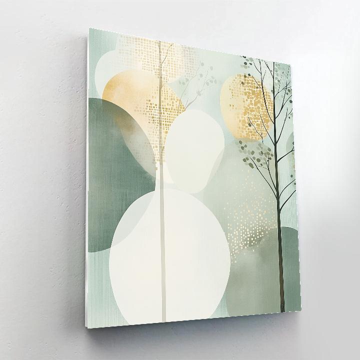 Gustav Klimt Inspired Golden Orchard Mist paint by color