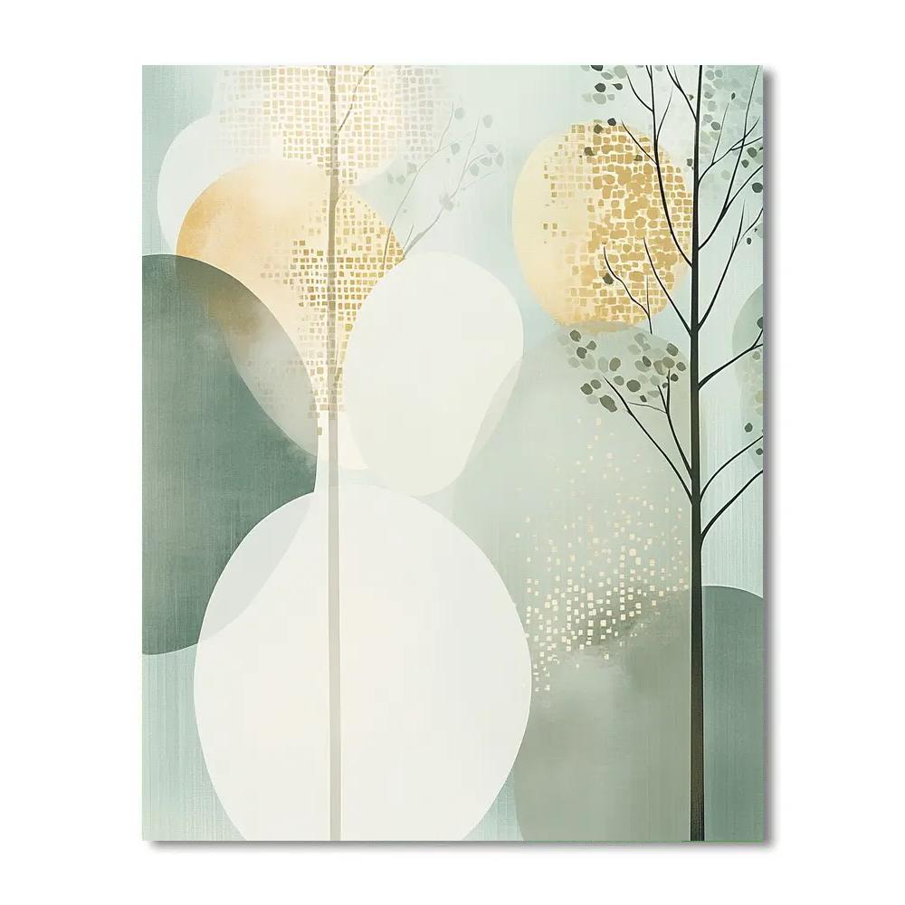 Gustav Klimt Inspired Golden Orchard Mist paint by color