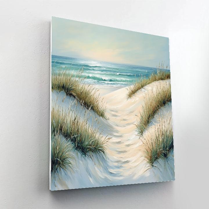 Claude Monet Inspired Coastal Dunes In Soft Breeze paint by numbers