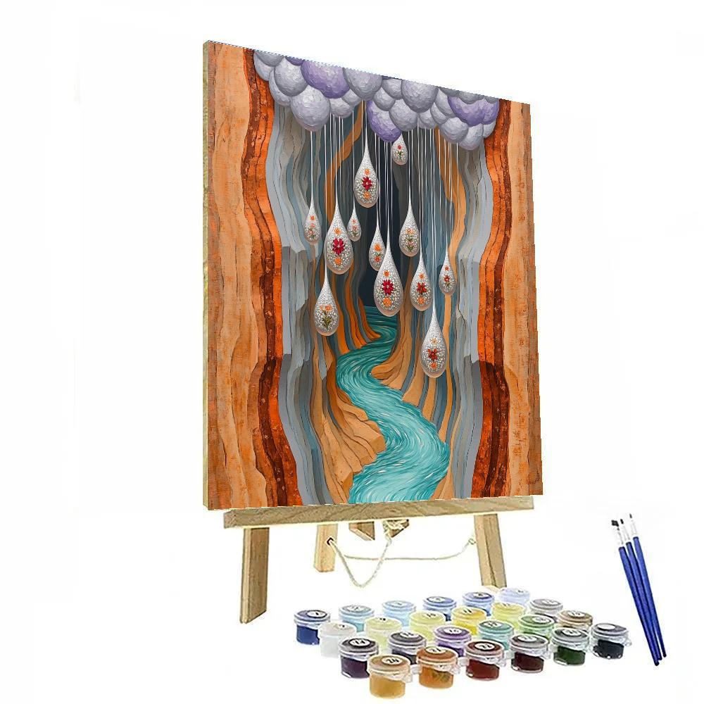 Frida Kahlo Inspired Canyon Of Weeping Clouds Paint by numbers kits