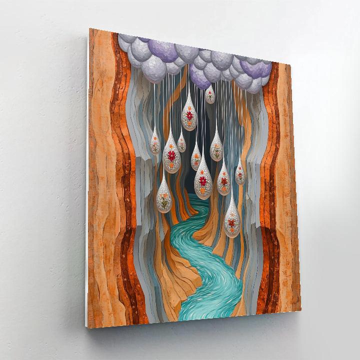 Frida Kahlo Inspired Canyon Of Weeping Clouds Paint by numbers kits