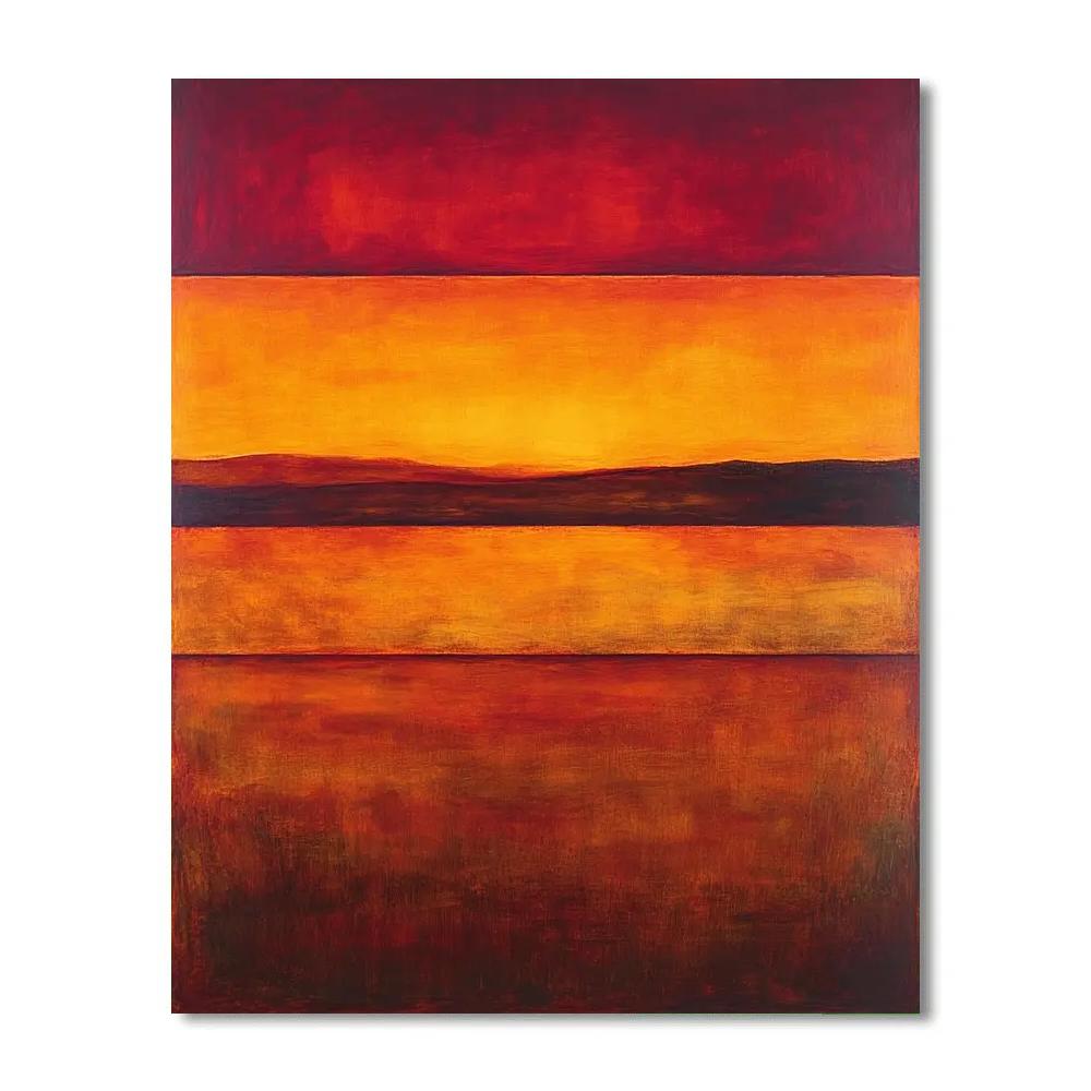 Rothko Inspired Meditative Sunset Fields Painting by numbers kit