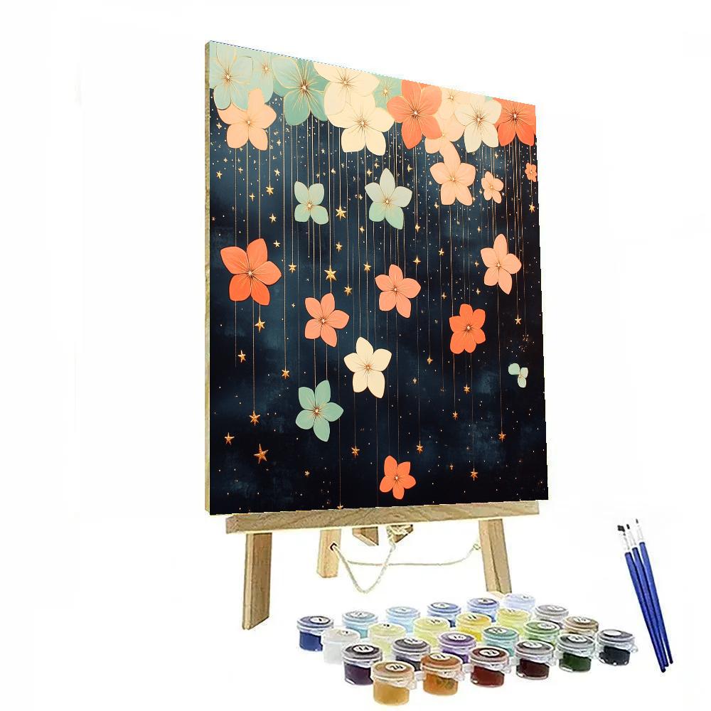 Gustav Klimt Inspired Celestial Petal Drift Paint by numbers kits