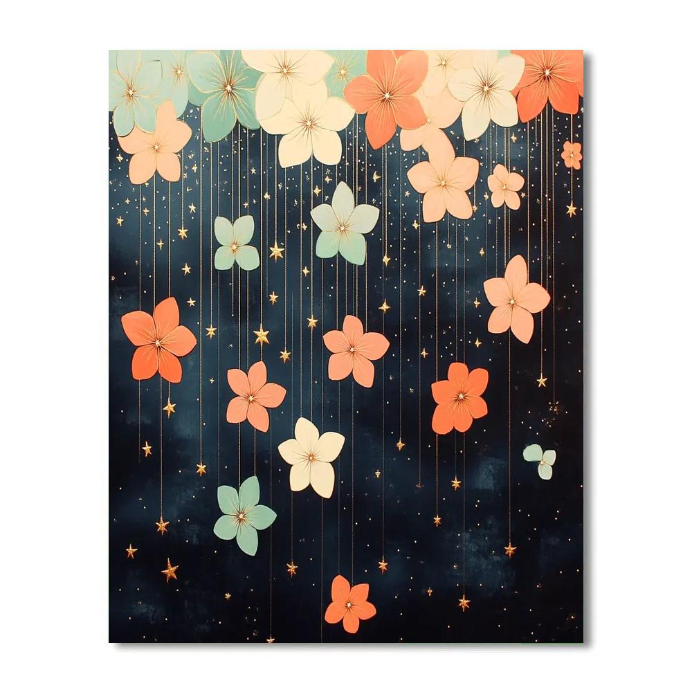 Gustav Klimt Inspired Celestial Petal Drift Paint by numbers kits