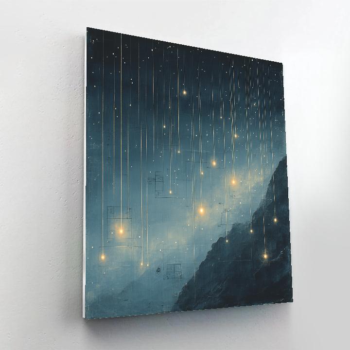 Leonardo Da Vinci Inspired Celestial Rainfall DIY paint by numbers