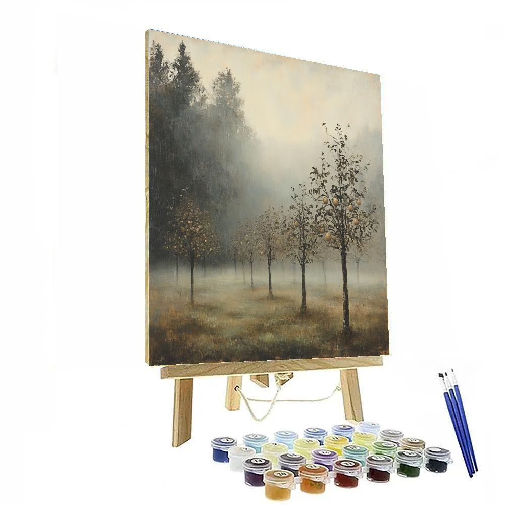 Leonardo Da Vinci Inspired Orchard Fog Studies DIY paint by numbers