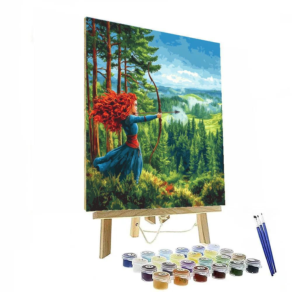 Merida’s Highland Archery Challenge Disney Inspired Painting by numbers kit