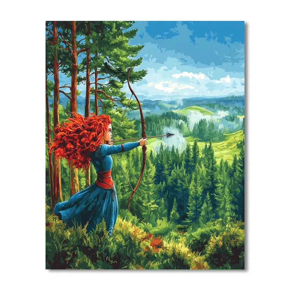 Merida’s Highland Archery Challenge Disney Inspired Painting by numbers kit